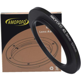 Metalowy adapter filtra z pierścieniem podwyższającym 40,5 mm do 52 mm