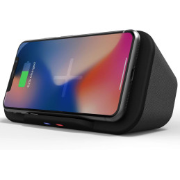 Głośnik przenośny I-Box PODIUM czarny 5 W z ładowarka bezprzewodową