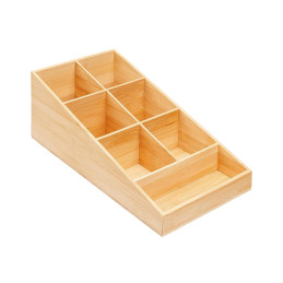 Organizer bambusowy na przyprawy, akcesoria kuchenne, kosmetyki, pędzle, kredki