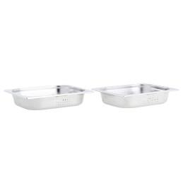 Pojemnik perforowany GASTRONOMICZNY 6,4cm GN STAL do bemaru 2 sztuki