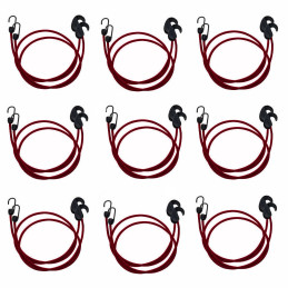 Gumy bagażowe, linka elastyczna z haczykami na bagażnik, regulowane 10 szt. 1,2 M