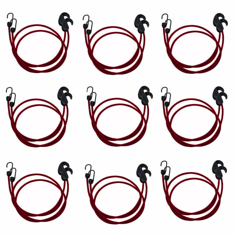 Gumy bagażowe, linka elastyczna z haczykami na bagażnik, regulowane 10 szt. 1,2 M