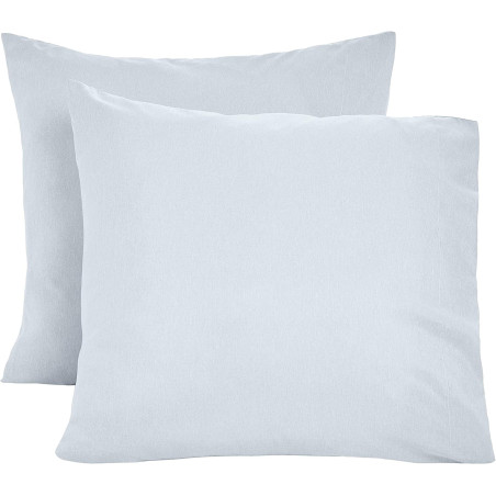 Poszewki na poduszki Chambray, 2 szt., 65 x 65 cm Denim Wash, szary