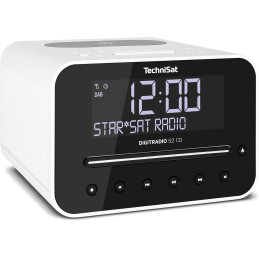 Radio Radiobudzik TECHNISAT DIGITRADIO 52 CD DAB+ BT ładowarka bezprzewodowa, biały