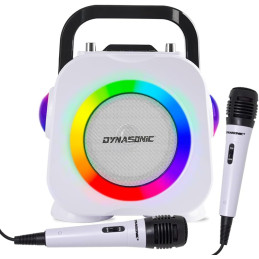 Zestaw KARAOKE Dynasonic DK-201, 2 mikrofony BLUETOOTH USB SD RADIO FM