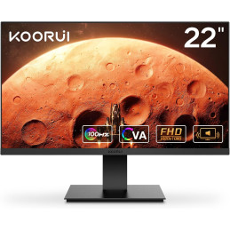 Monitor KOORUI 22” Full HD z technologią AdaptiveSync i wbudowanymi głośnikami