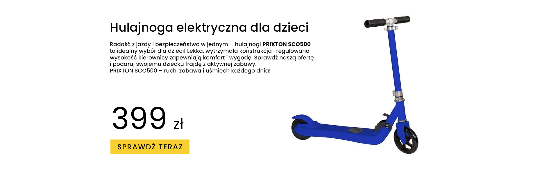 Hulajnoga elektryczna dla dzieci